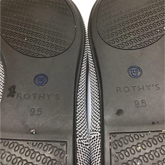 Rothy’s Retired Round Toe Bird-Eye Cherry Ribbon Heel Flats Size 9.5 - Picture 11 of 11